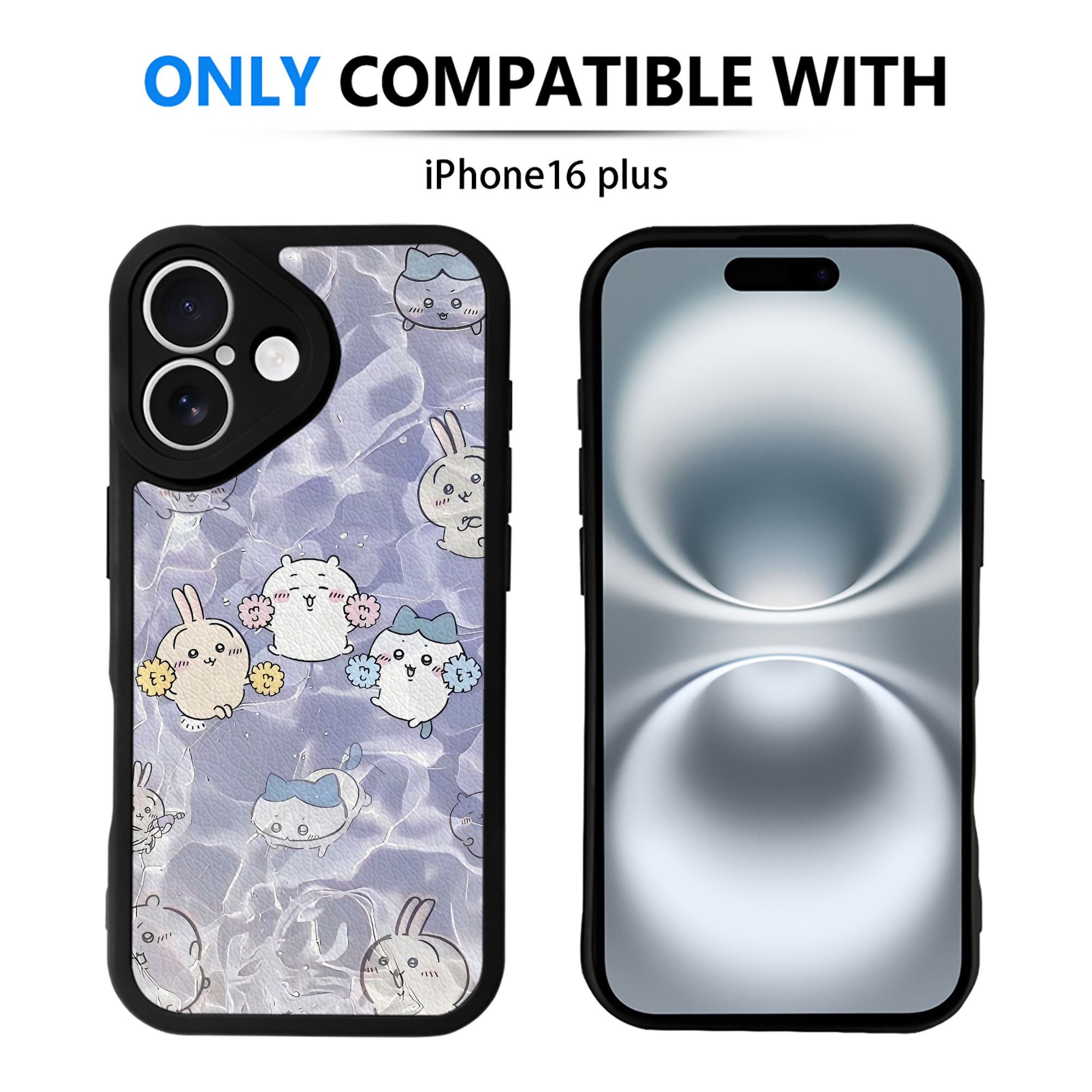 （画像用） ちいかわ Chii-kawa 【iPhone 16シリーズ対応】シリコンスマホケース（レザー調） 材質：シリコン